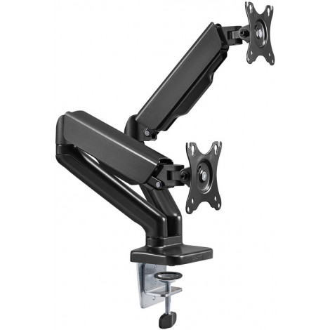 Goobay Double Monitor Mount with Gas Spring, Black