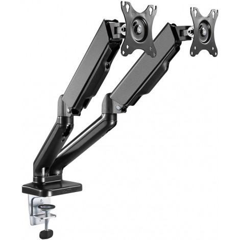 Goobay Double Monitor Mount with Gas Spring, Black