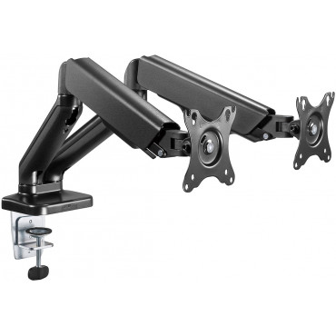 Goobay Double Monitor Mount with Gas Spring, Black