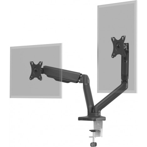 Goobay Double Monitor Mount with Gas Spring, Black