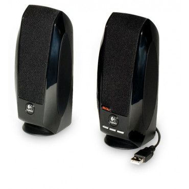 Logitech LGT-S150 Black 2.0 Stereo Speakers Total RMS power: 1.2 watts RMS (0.6 watts per satellite) W