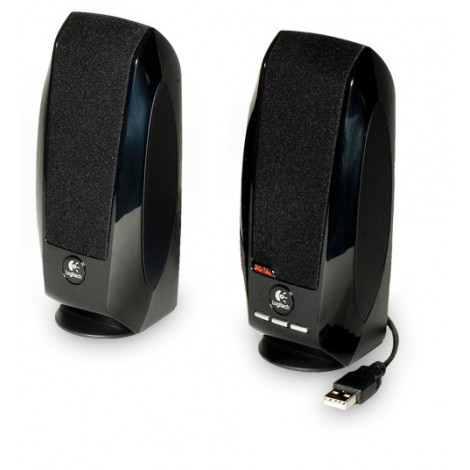 Logitech LGT-S150 Black 2.0 Stereo Speakers Total RMS power: 1.2 watts RMS (0.6 watts per satellite) W