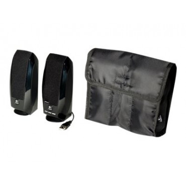 Logitech LGT-S150 Black 2.0 Stereo Speakers Total RMS power: 1.2 watts RMS (0.6 watts per satellite) W