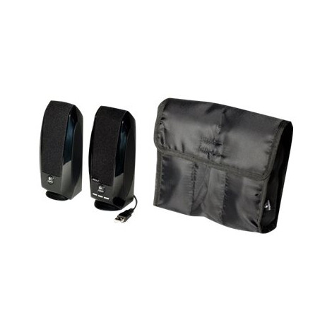 Logitech LGT-S150 Black 2.0 Stereo Speakers Total RMS power: 1.2 watts RMS (0.6 watts per satellite) W