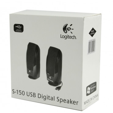 Logitech LGT-S150 Black 2.0 Stereo Speakers Total RMS power: 1.2 watts RMS (0.6 watts per satellite) W