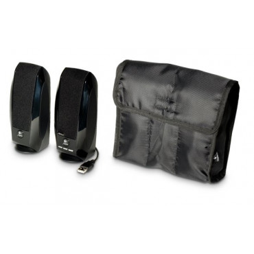 Logitech LGT-S150 Black 2.0 Stereo Speakers Total RMS power: 1.2 watts RMS (0.6 watts per satellite) W