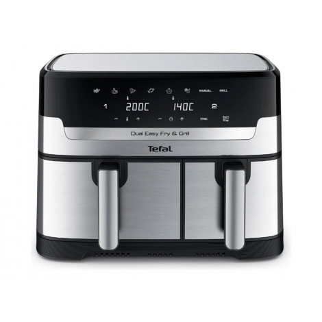 TEFAL Fryer | EY905D10 | Capacity 5.2+3.1 L | Hot air technology | Stainless Steel/Black