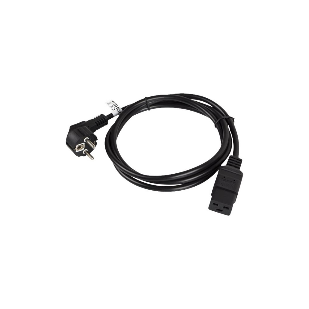 Lanberg CEE 7/7- IEC 320 C19 power cord 1.8m 16A VDE, black | Lanberg