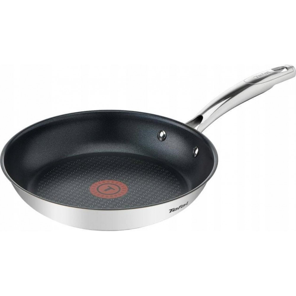 TEFAL Pan | G7320434 Duetto+ | Frying | Diameter 24 cm | Suitable for induction hob | Fixed handle | Black/Silver