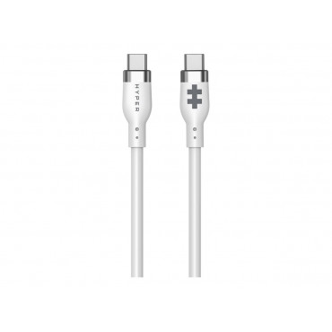 Hyper 1.5m Silicone USB-C to USB-C 60W Charging Cable - White | Hyper