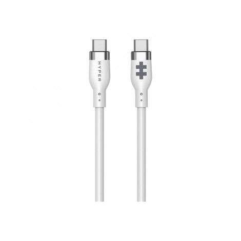 Hyper 1.5m Silicone USB-C to USB-C 60W Charging Cable - White | Hyper