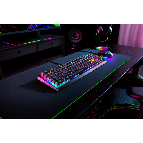 Razer | Mechanical Gaming Keyboard | BlackWidow V4 X | Mechanical Gaming Keyboard | Wired | US | Black | Yellow Mechanical Switc