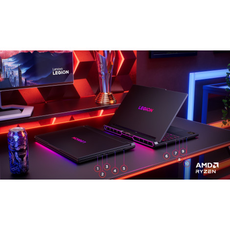 Lenovo Legion Pro 7 16AFR10H | Eclipse Black | 16 " | OLED | WQXGA | 2560 x 1600 pixels | Glossy | AMD Ryzen 9 | 9955HX | 32 GB 