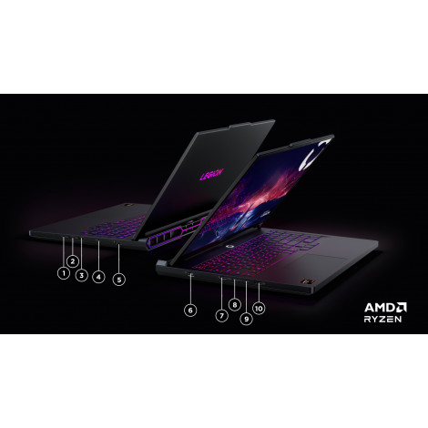 Lenovo Legion Pro 7 16AFR10H | Eclipse Black | 16 " | OLED | WQXGA | 2560 x 1600 pixels | Glossy | AMD Ryzen 9 | 9955HX | 32 GB 