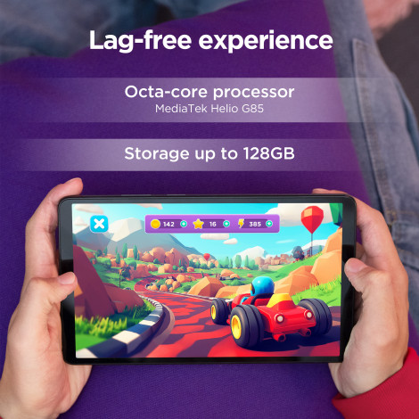 Lenovo Tab One (without power adapter) | 8.7 " | Luna Grey | IPS | 1340 x 800 pixels | MediaTek | Helio G85 | Soldered LPDDR4x G