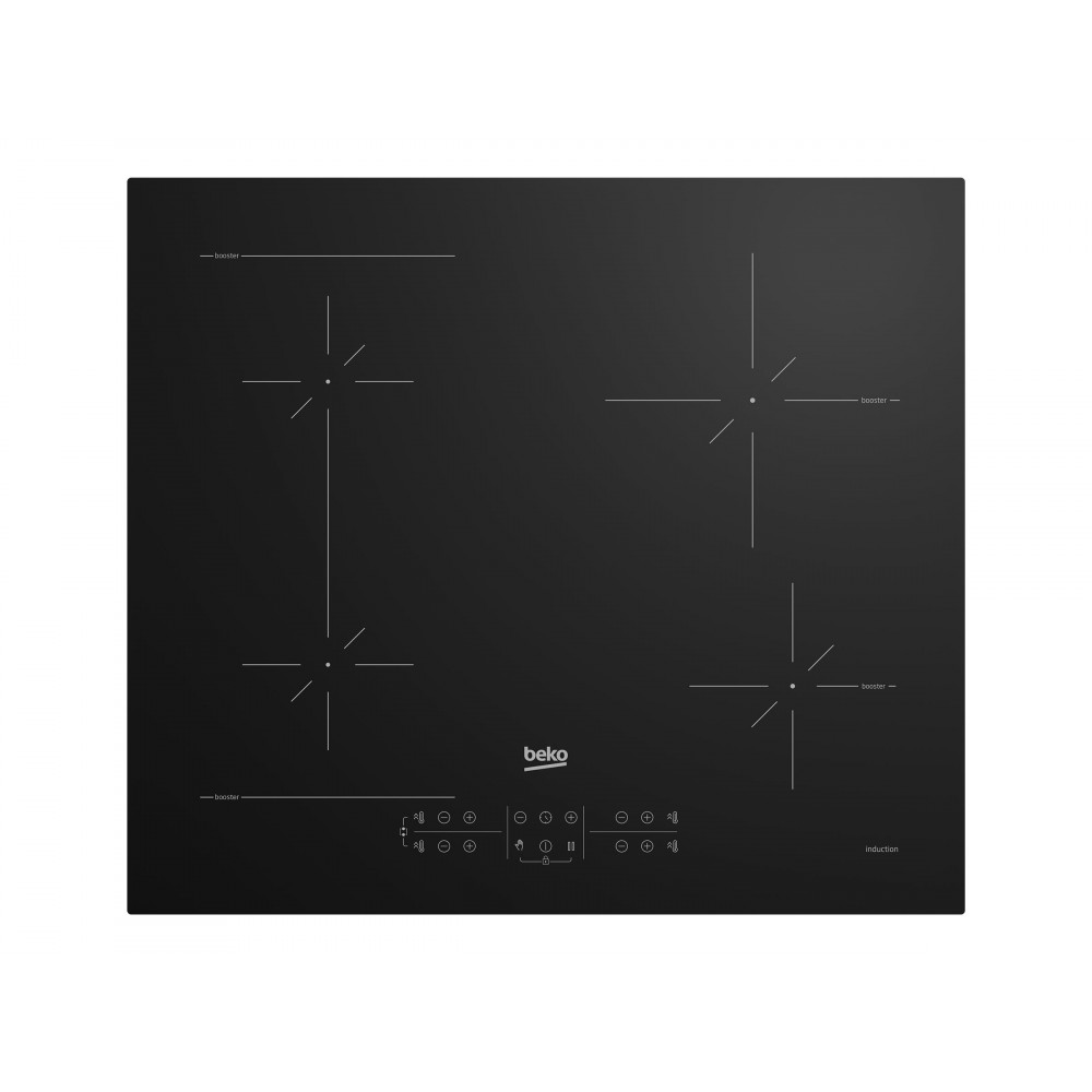 Beko HII64200SFMT Hob, Induction, Width 59cm, 4 cooking zones, Touch control, Black | BEKO