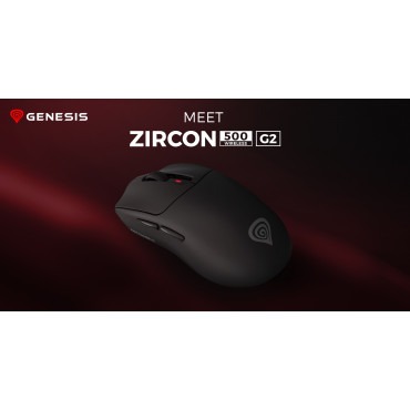 Genesis ZIRCON 500 G2 | Wireless/Wired | Gaming Mouse | 2.4 GHz, Bluetooth, USB | Black