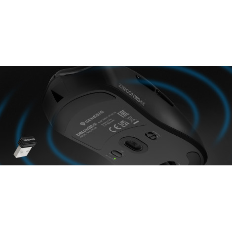 Genesis ZIRCON 500 G2 | Wireless/Wired | Gaming Mouse | 2.4 GHz, Bluetooth, USB | Black