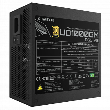 Gigabyte Power Supply, ATX 12V v3.1 | UD1000GM PG5 V2 | 1000 W