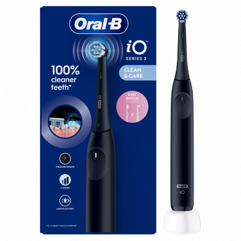 Oral-B Electric Toothbrush | iO2 | Rechargeable | For adults | Number of brush heads included 1 | Number of teeth brushing modes
