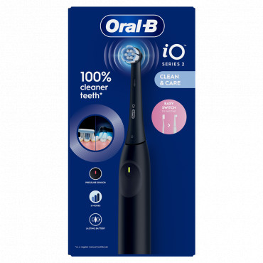 Oral-B Electric Toothbrush | iO2 | Rechargeable | For adults | Number of brush heads included 1 | Number of teeth brushing modes