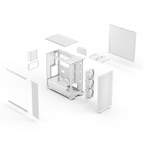 Fractal Design Case | Epoch | White TG RGB Clear Tint | ATX | Power supply included No