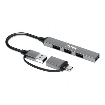 PORT CONNECT Hub USB 4 Ports Slim Combo for BtoC | PORT CONNECT