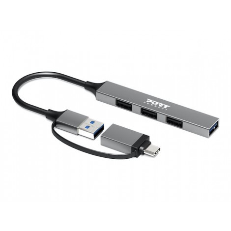 PORT CONNECT Hub USB 4 Ports Slim Combo for BtoC | PORT CONNECT