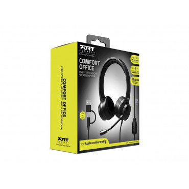 PORT CONNECT Stereo Headset Wired USB Comfort | PORT CONNECT