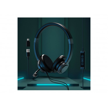 PORT CONNECT Stereo Headset Wired USB Pro - On R 300 | PORT CONNECT