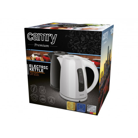 Camry | Kettle | CR 1255 | Standard | 2200 W | 1.7 L | Plastic | 360 rotational base | Black