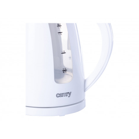 Camry | Kettle | CR 1255 | Standard | 2200 W | 1.7 L | Plastic | 360 rotational base | White