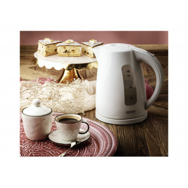 Camry | Kettle | CR 1255 | Standard | 2200 W | 1.7 L | Plastic | 360 rotational base | White
