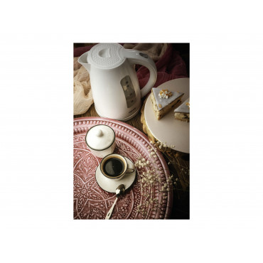 Camry | Kettle | CR 1255 | Standard | 2200 W | 1.7 L | Plastic | 360 rotational base | White