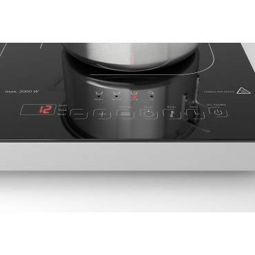 Caso | Hob | ProGourmet 3500 | Table top | Number of burners/cooking zones 2 | Sensor touch display | Timer | Black | Display