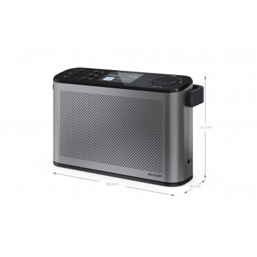Sharp OSAKA Stereo Portable Digital Radio | DR-P540(GY) | USB port | Bluetooth | FM radio | Wireless connection