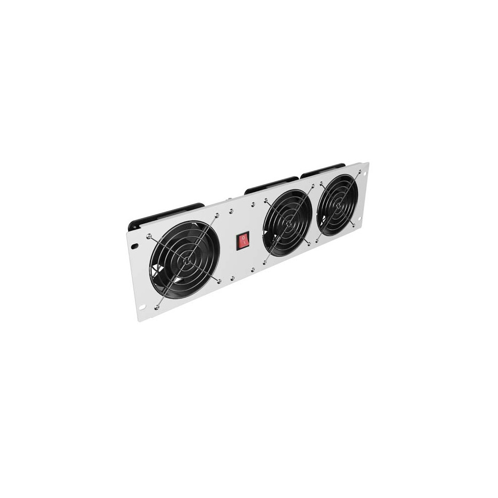 Lanberg Vertical Ventilation Panel 19" 3U for Rack three Fans 230V | AK-1506-S | Grey