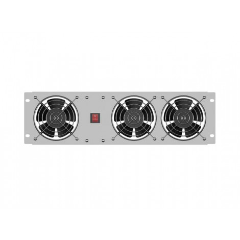 Lanberg Vertical Ventilation Panel 19" 3U for Rack three Fans 230V | AK-1506-S | Grey