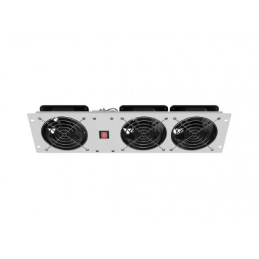 Lanberg Vertical Ventilation Panel 19" 3U for Rack three Fans 230V | AK-1506-S | Grey