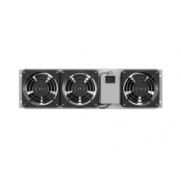 Lanberg Vertical Ventilation Panel 19" 3U for Rack three Fans 230V | AK-1506-S | Grey