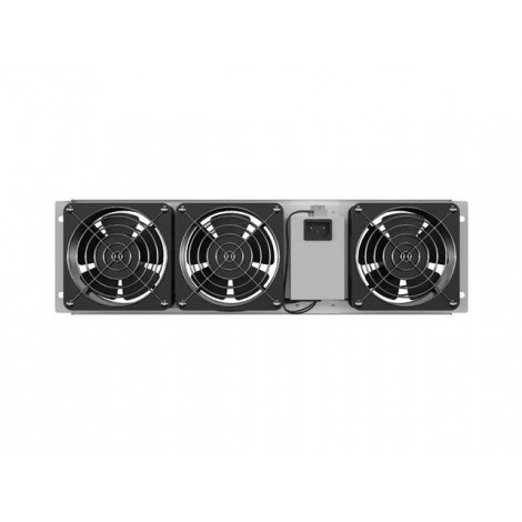 Lanberg Vertical Ventilation Panel 19" 3U for Rack three Fans 230V | AK-1506-S | Grey