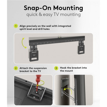 Goobay Wall mount | Ultraslim TV Wall Mount Basic FIXED (XL) | 43-100 " | Black