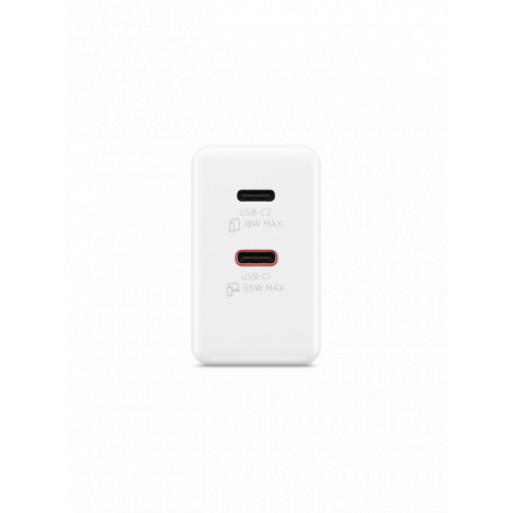 Lenovo Accessories Dual USB-C 65W GaN Power Adapter WH-EU | Lenovo USB-C | AC Adapter