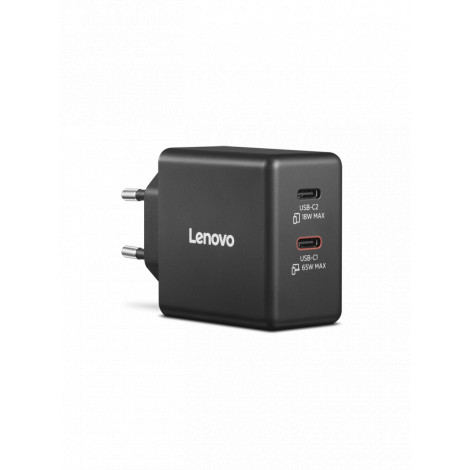 Lenovo Accessories Dual USB-C 65W GaN Power Adapter BK-EU | Lenovo