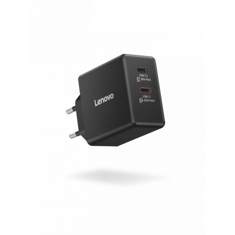 Lenovo Accessories Dual USB-C 65W GaN Power Adapter BK-EU | Lenovo