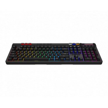 MSI STRIKE PRO WIRELESS | Gaming keyboard | Wireless | US | Black | 2.4 GHz Wireless, Bluetooth, USB 2.0 | Kailh Midnight Pro Si