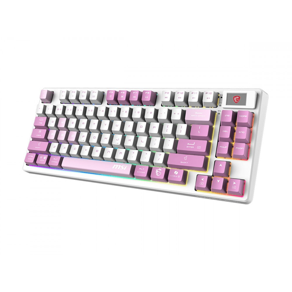 MSI FORGE GK600 TKL WIRELESS VIOLET | Gaming keyboard | Wireless | US | 2.4 GHz Wireless, Bluetooth, USB 2.0 | Mechanical Linear