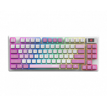 MSI FORGE GK600 TKL WIRELESS VIOLET | Gaming keyboard | Wireless | US | 2.4 GHz Wireless, Bluetooth, USB 2.0 | Mechanical Linear