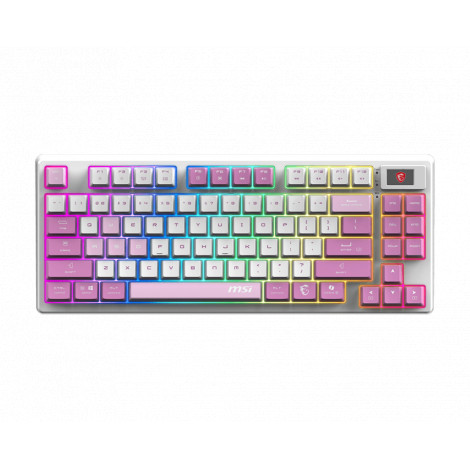 MSI FORGE GK600 TKL WIRELESS VIOLET | Gaming keyboard | Wireless | US | 2.4 GHz Wireless, Bluetooth, USB 2.0 | Mechanical Linear