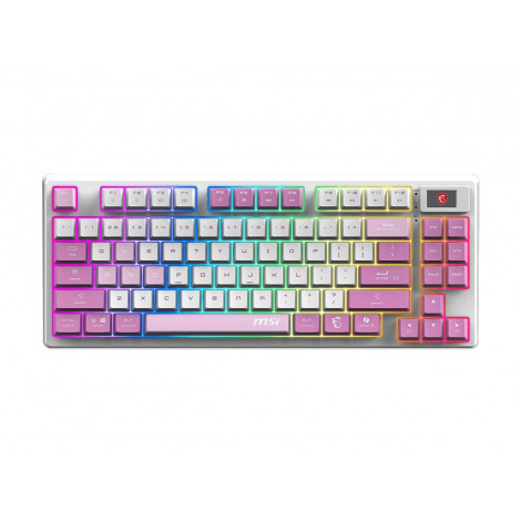 MSI FORGE GK600 TKL WIRELESS VIOLET | Gaming keyboard | Wireless | US | 2.4 GHz Wireless, Bluetooth, USB 2.0 | Mechanical Linear